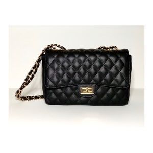 Quilted Bag with Chain Strap, Zipper/Switch Close
